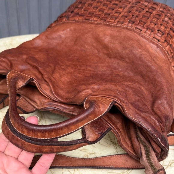 Brown Woven Leather Bag - Picture 13 of 16